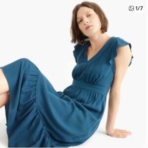 Point Sur by J. Crew Chic Teal Midi Dress